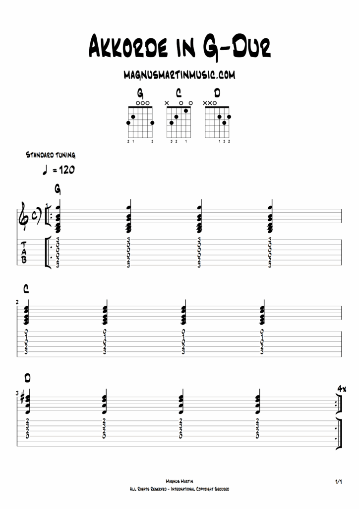 Akkorde für Gitarren-Anfänger