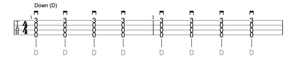 Ukulele Strumming Down