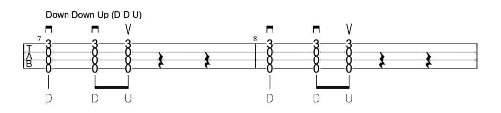 Ukulele Strumming Down Down Up