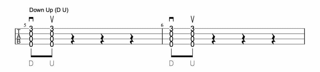 Ukulele Strumming Down Up