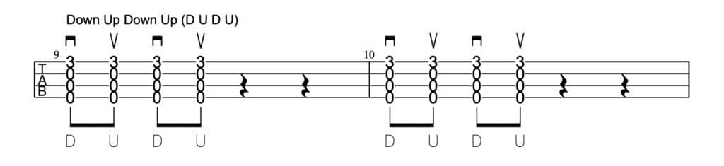 Ukulele Strumming Down Up Down Up