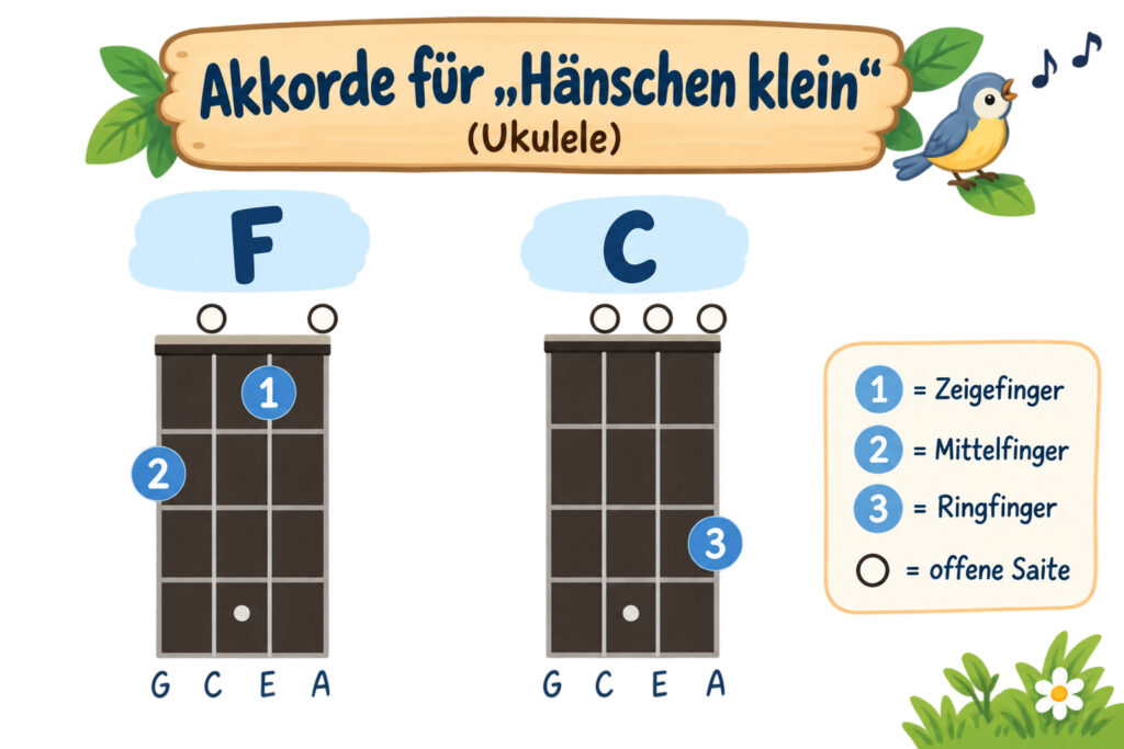Hänschen klein Akkorde Ukulele