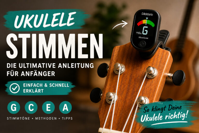 Ukulele stimmen für Anfänger mit Stimmgerät Schritt für Schritt erklärt