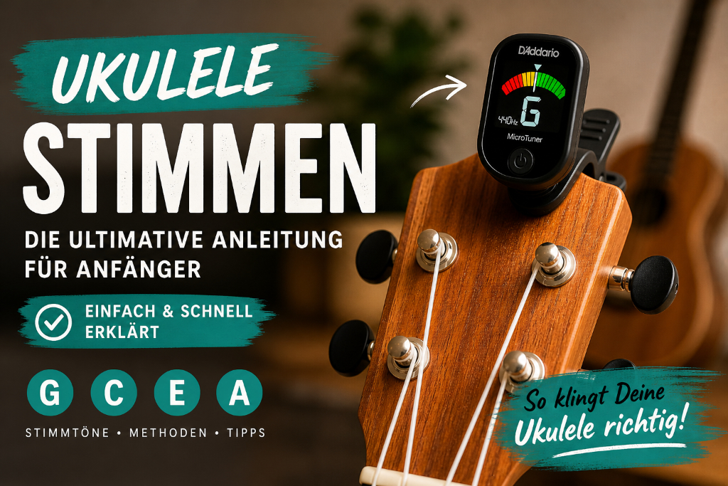 Ukulele stimmen für Anfänger mit Stimmgerät Schritt für Schritt erklärt