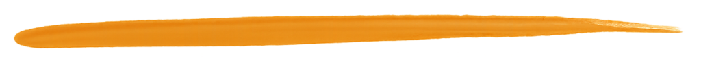 Orangefarbener handgezeichneter Pinselstrich